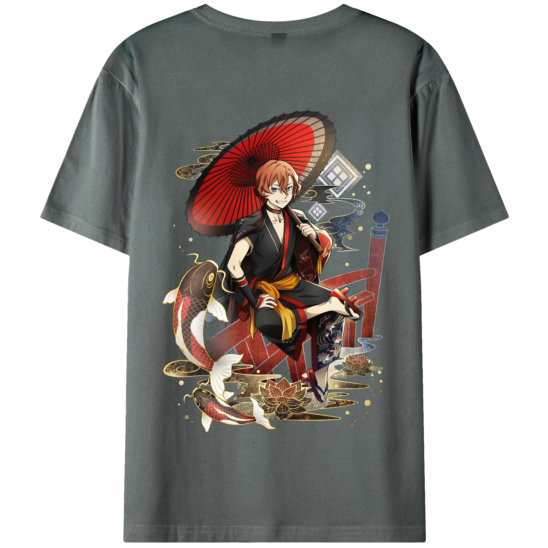 （画像用） 文豪ストレイドッグス Bungo Stray Dogs 綿100％半袖Tシャツ（背面プリント）